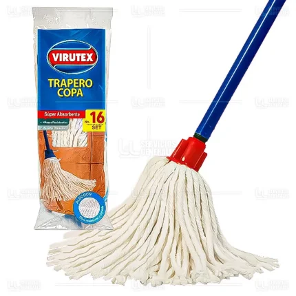 Mopa Redonda Algodón Super Absorbente Set Virutex
