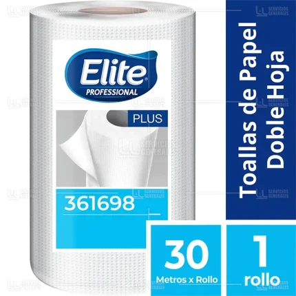 Papel Toalla Doble Hoja Plus Elite 1 Rollo x 300 M
