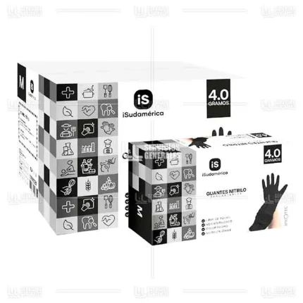 Guante Nitrilo Negro ISudamérica Iprotec 1 Caja x 10 Pqt